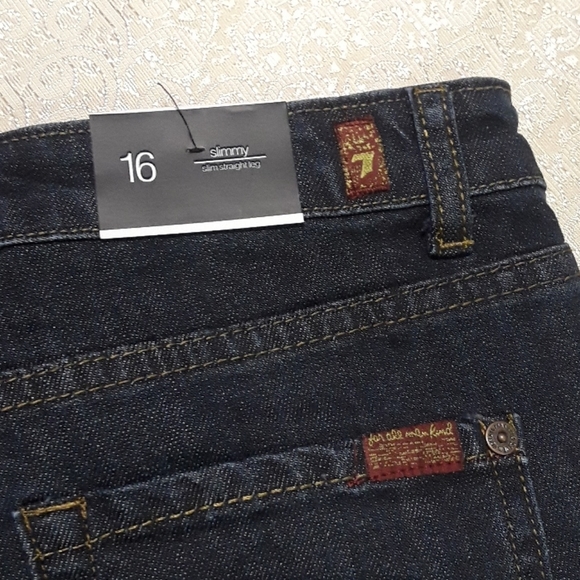 7 For All Mankind Dark Blue Jeans - Picture 3 of 4